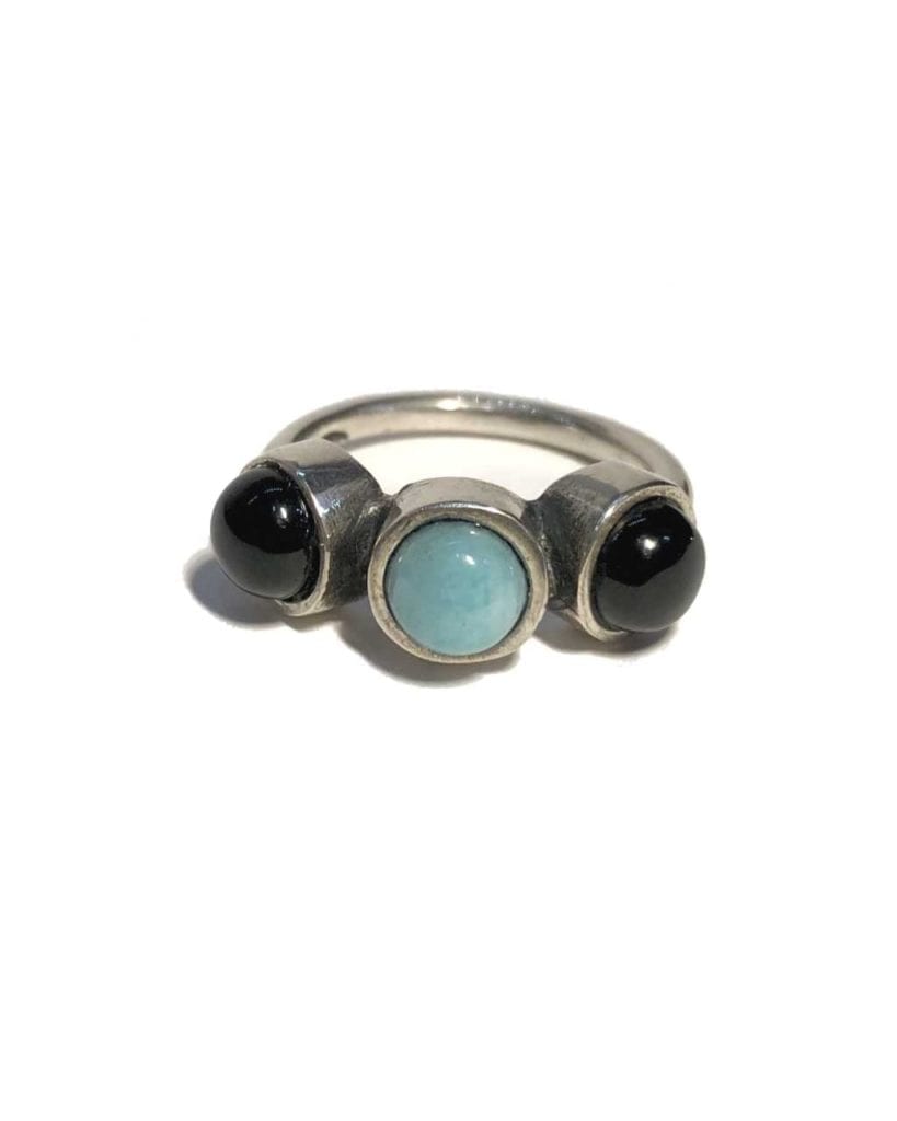 anillo plata con turquesa _ Silver turquoise ring