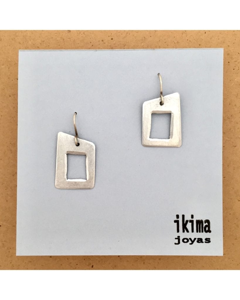 Pendientes artesanales de aluminio reciclado Cora _ Handmade earrings with recycled aluminum Cora Ikima Joyas