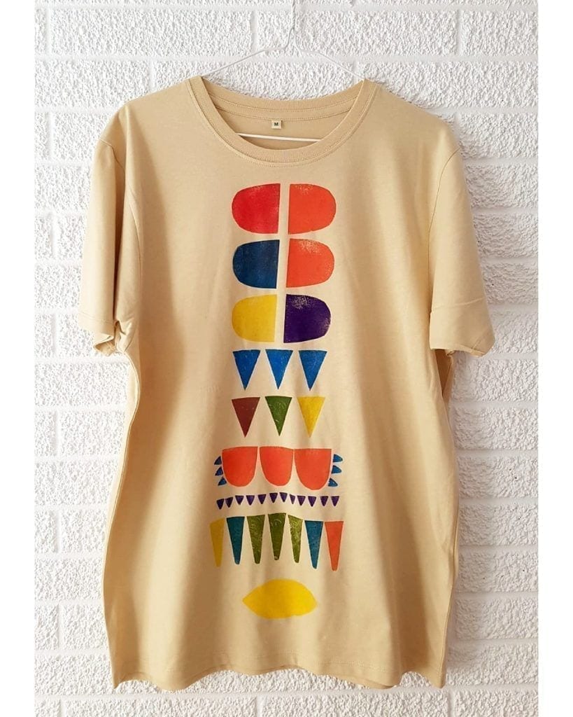 Hand printed organic cotton t-shirts | Valexico | Online Store