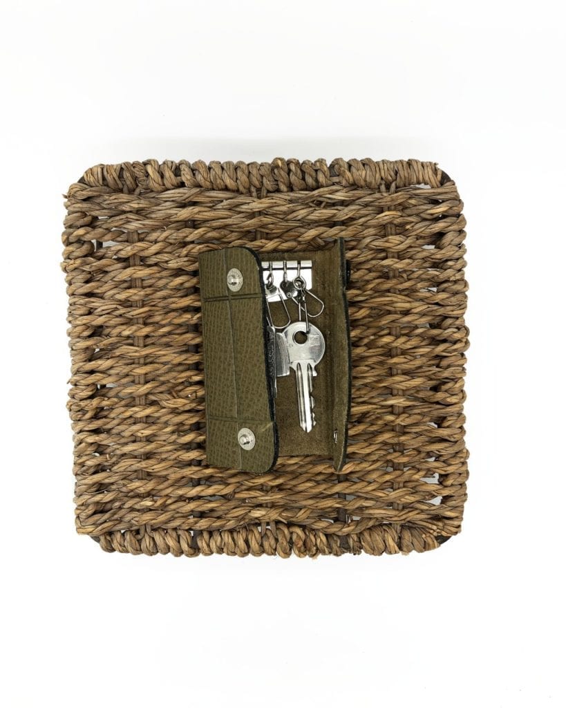 Organizador de llaves de cuero marron - key wallet in leather brown
