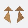 Pell D'arbre - Pendientes triangulares Pendientes geométricos con corcho natural 2